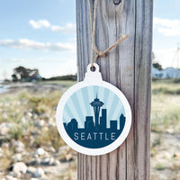 Seattle Light City Outline Ornament