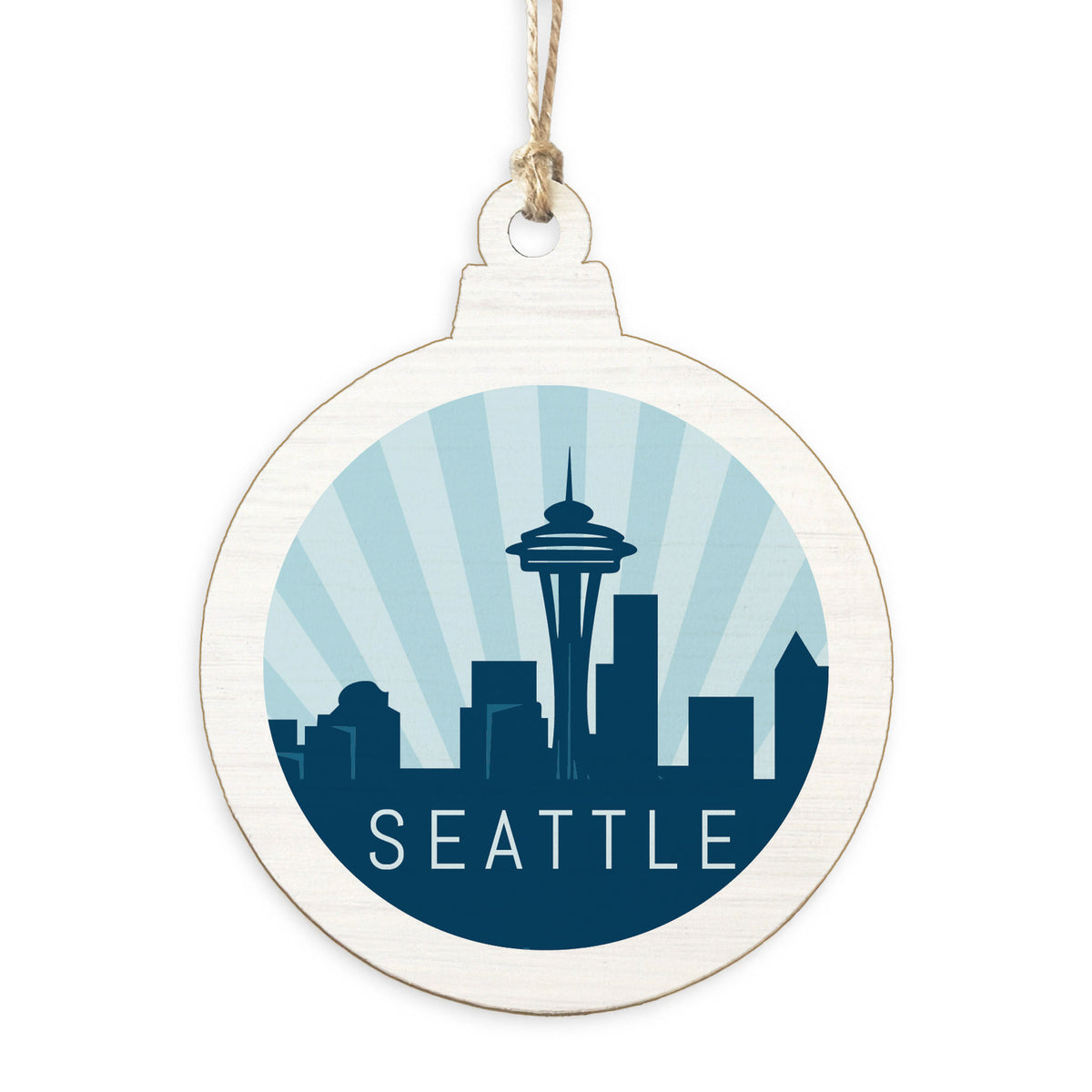 Seattle Light City Outline Ornament