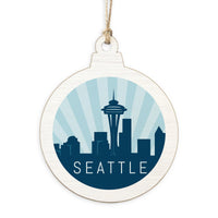 Seattle Light City Outline Ornament