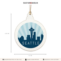 Seattle Light City Outline Ornament
