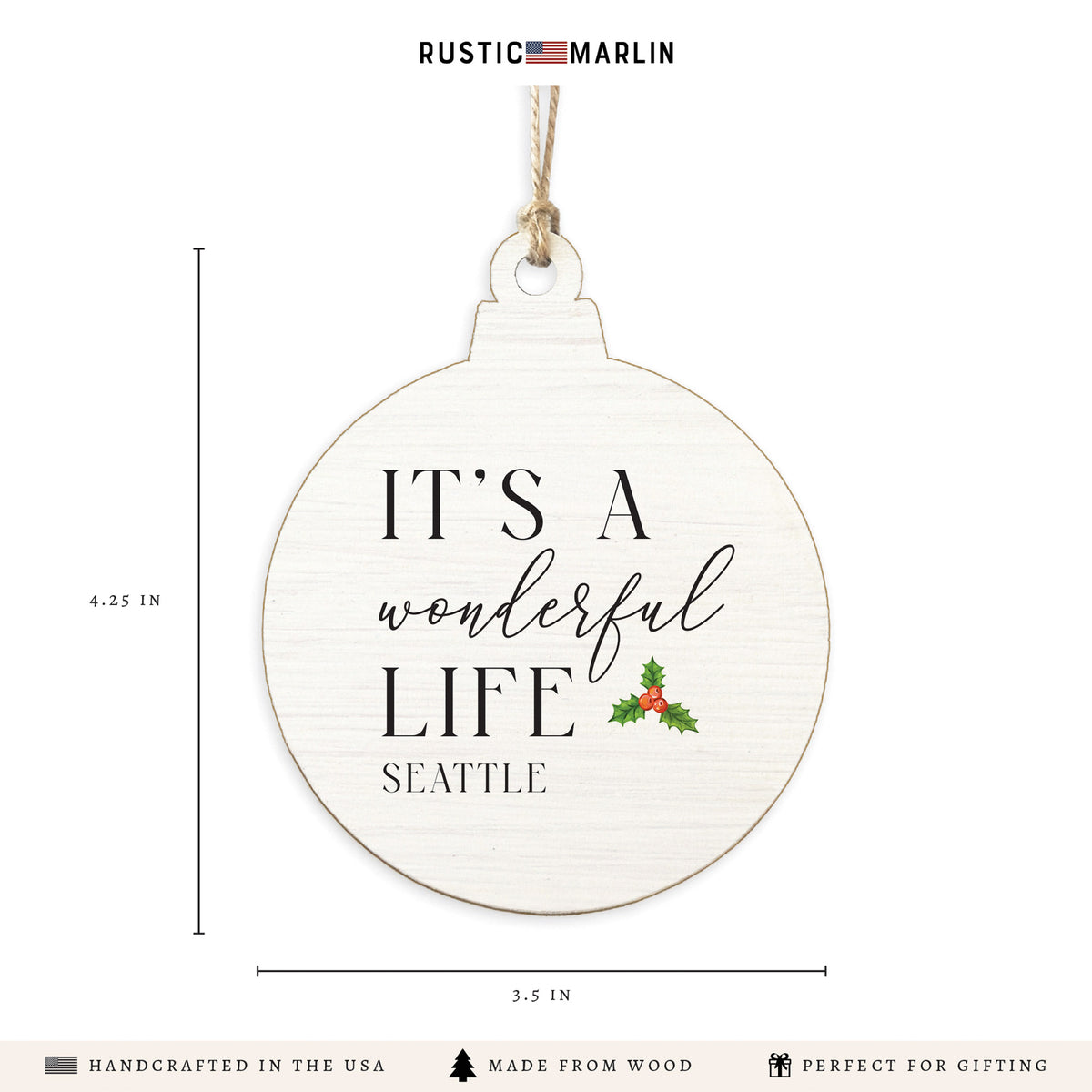 It's A Wonderful Life Seattle Ornament