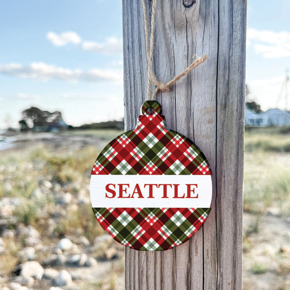 Seattle Plaid Ornament