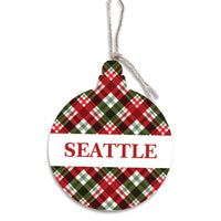 Seattle Plaid Ornament