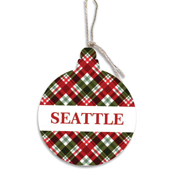 Seattle Plaid Ornament