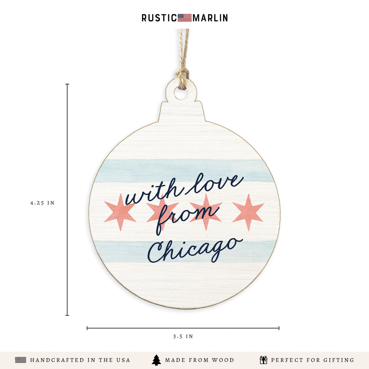 With Love From Chicago Ornament