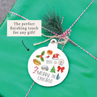 Merry In Chicago Icons Ornament