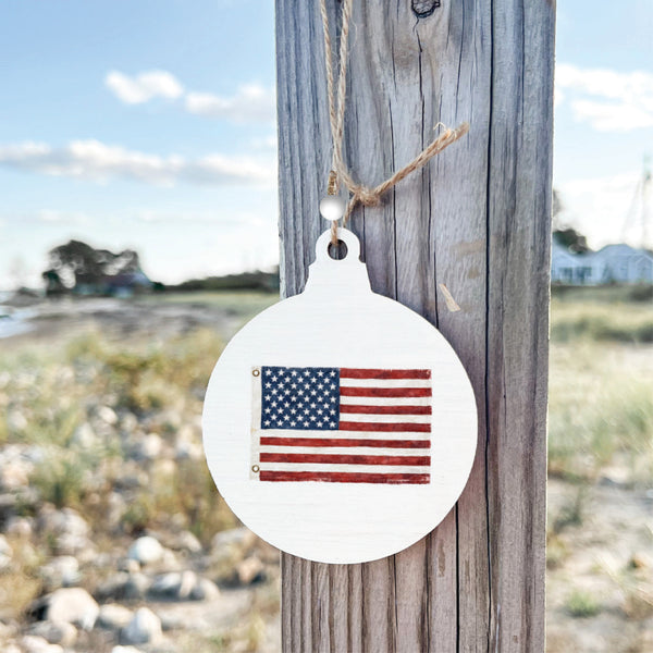 American Vintage Flag Ornament