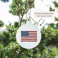 American Vintage Flag Ornament
