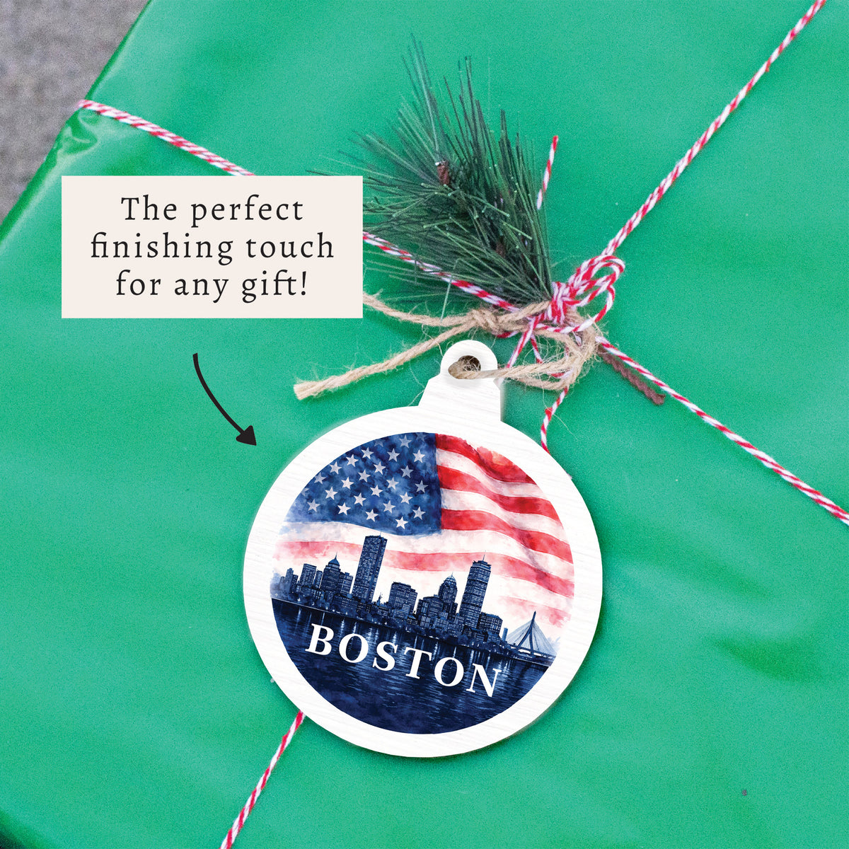 Boston Americana Skyline Ornament