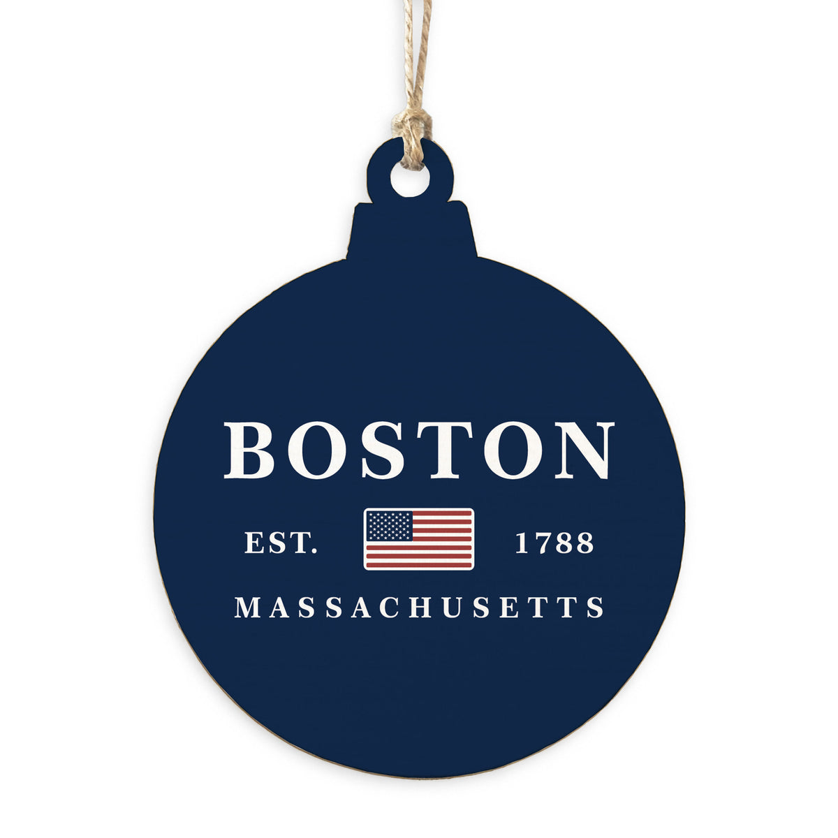 Boston MA Flag Ornament