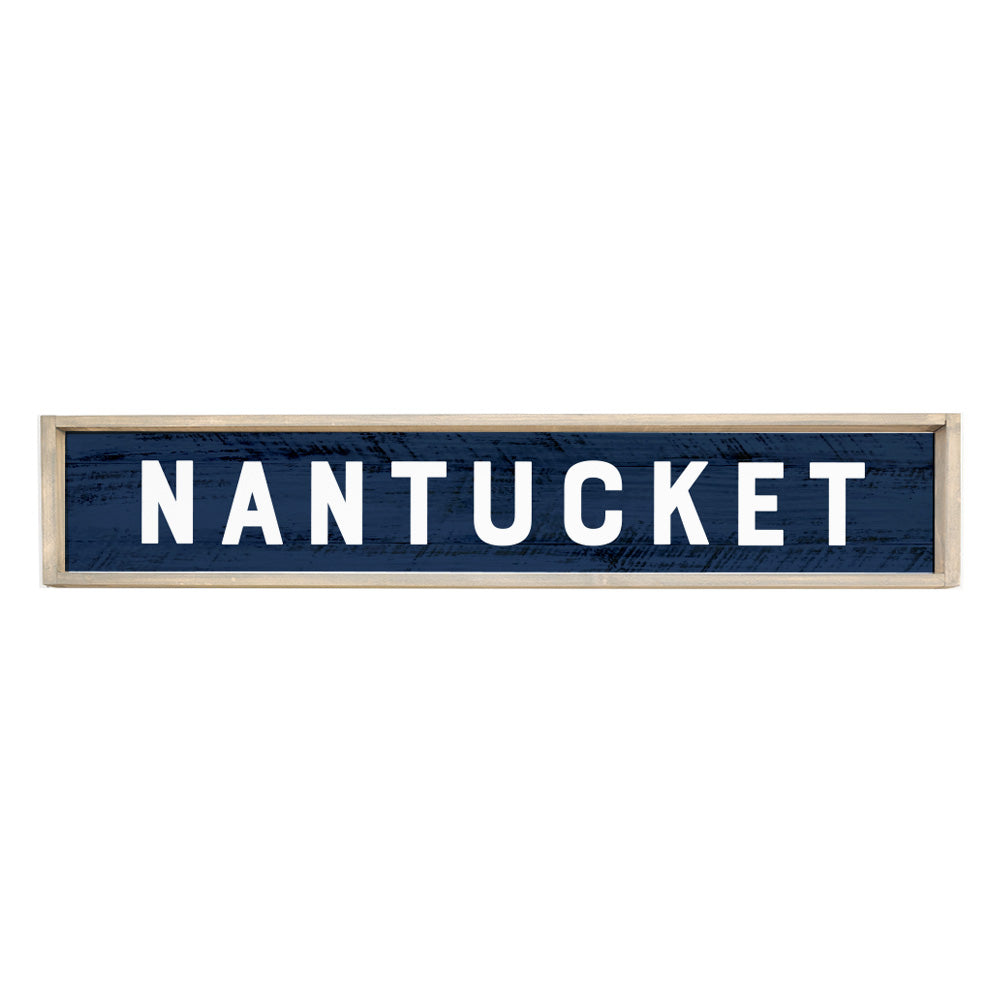 Dark Blue Personalized Barnwood Sign 10x60
