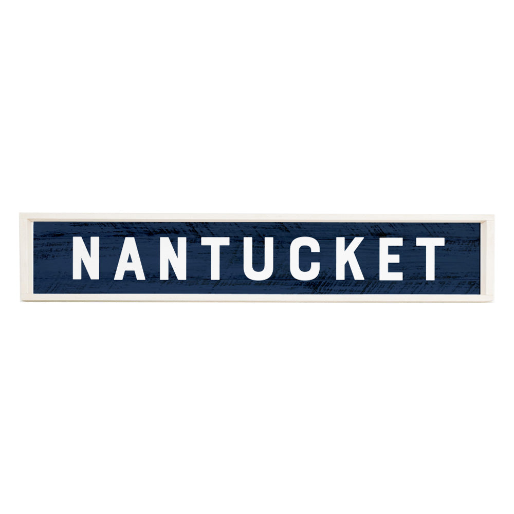 Dark Blue Personalized Barnwood Sign 10x60