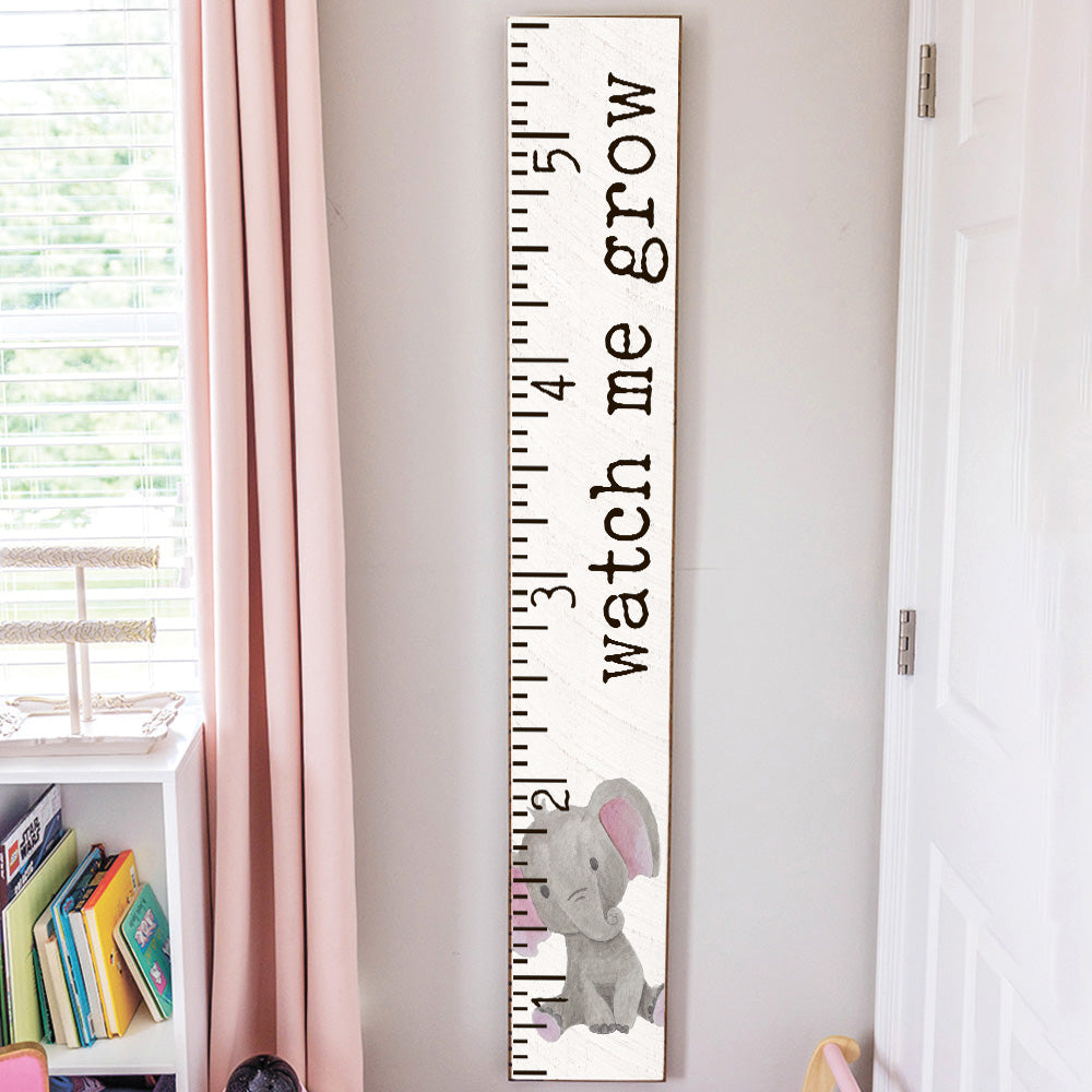 Elephant Growth Chart Barn Wood Sign