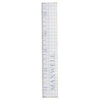 Blue Gingham Personalized Growth Chart