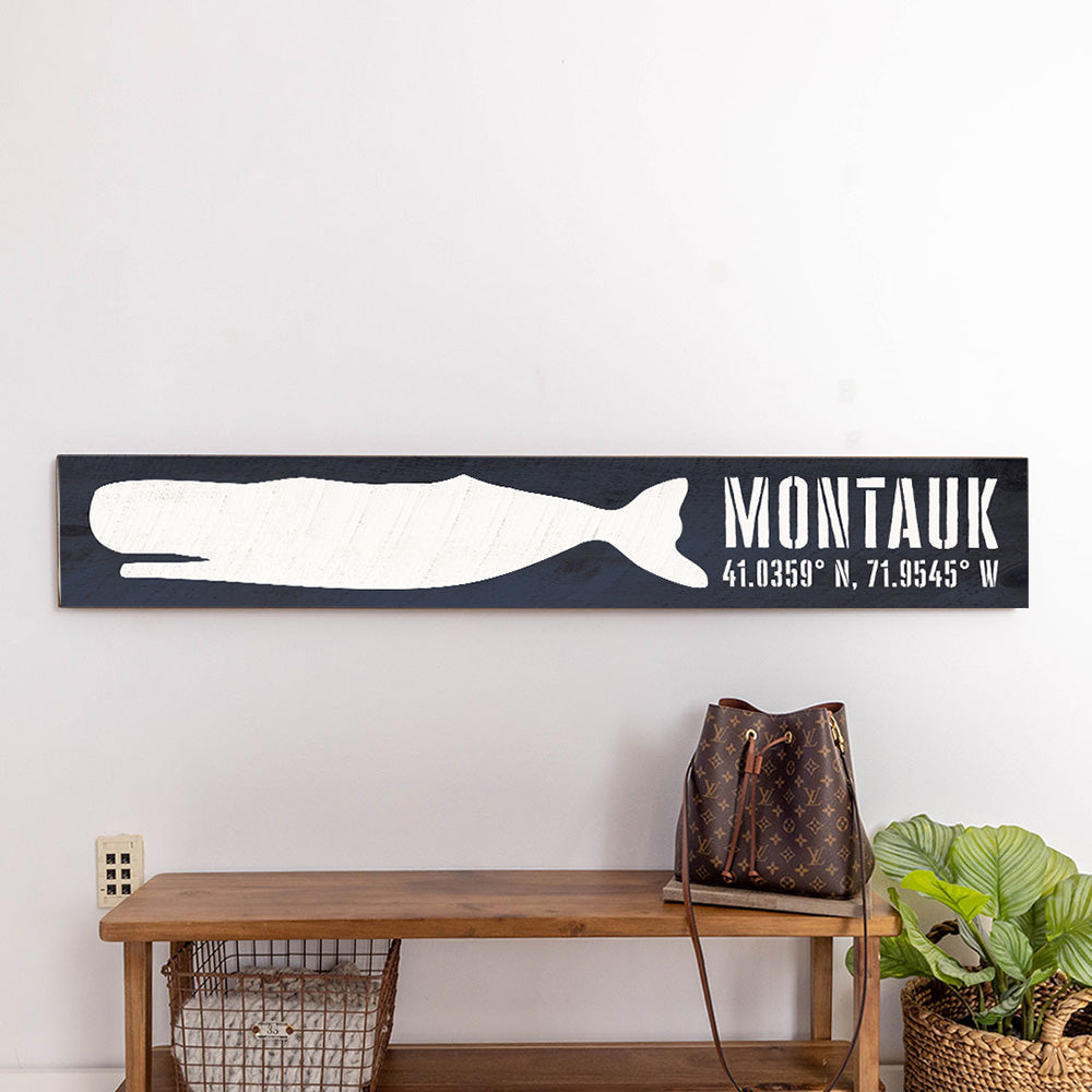 Personalized Whale Barn Wood Sign