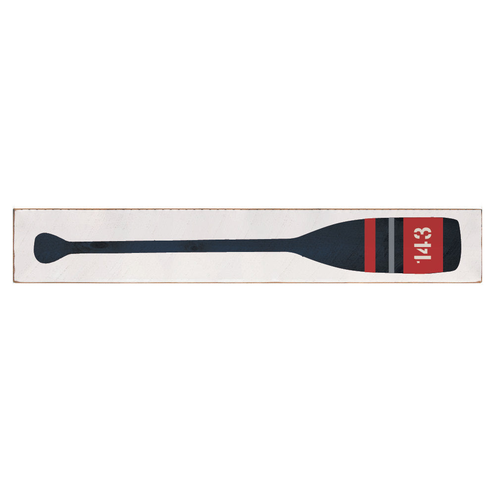 Navy Oar Personalized Barnwood Sign