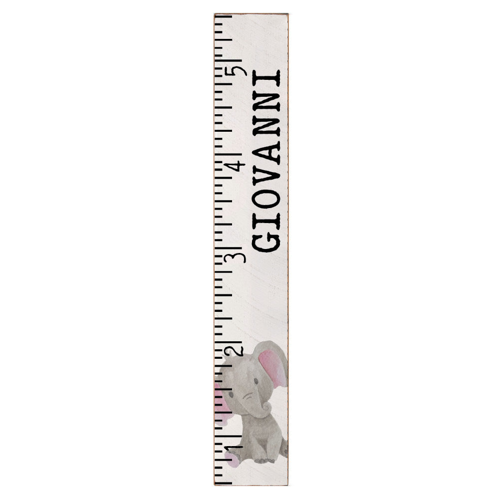 Elephant Growth Chart  Personalized Barnwood Sign