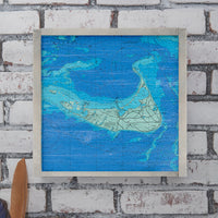 Nantucket Map 24” x 24” Wall Art