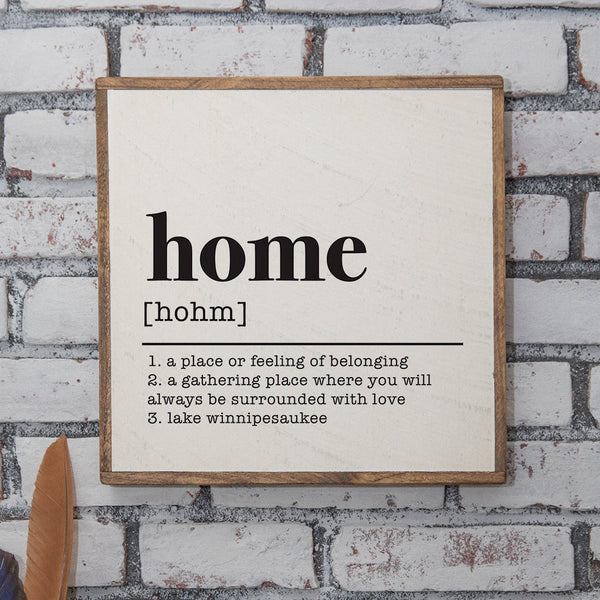 Home Definition Personalized Wall Art