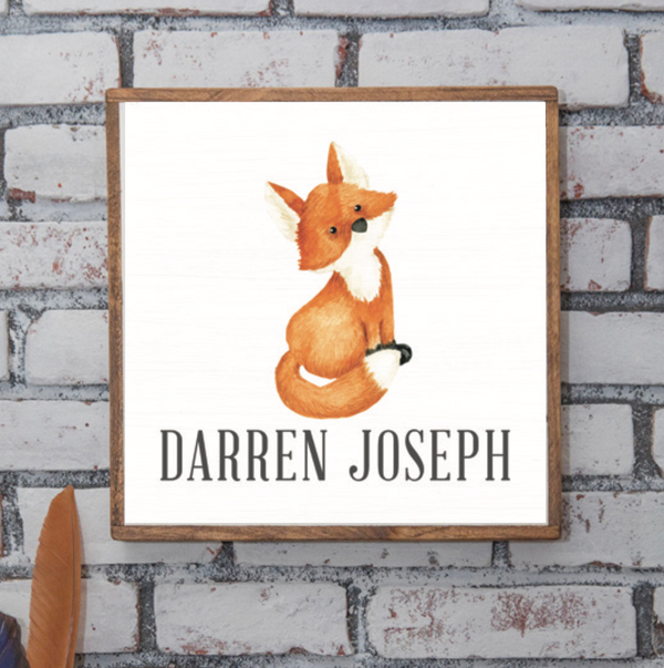 Fox Personalized Wall Art