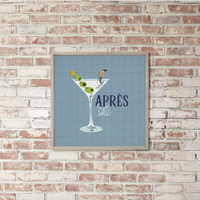 Apres Ski Martini Wall Art