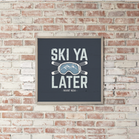 Personalized Ski Ya Later Wall Art