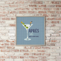 Personalized Apres Ski Martini Wall Art