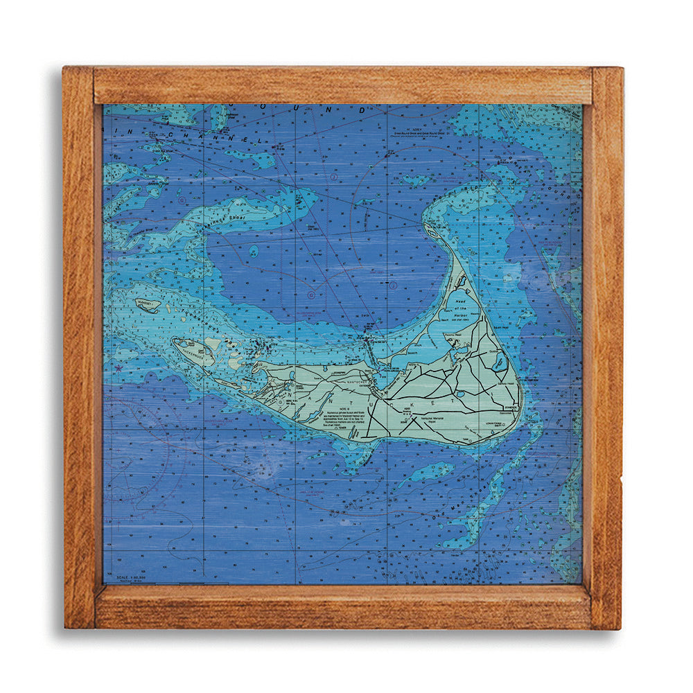 Nantucket Map 24” x 24” Wall Art