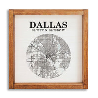 Dallas Map Art Wall Art
