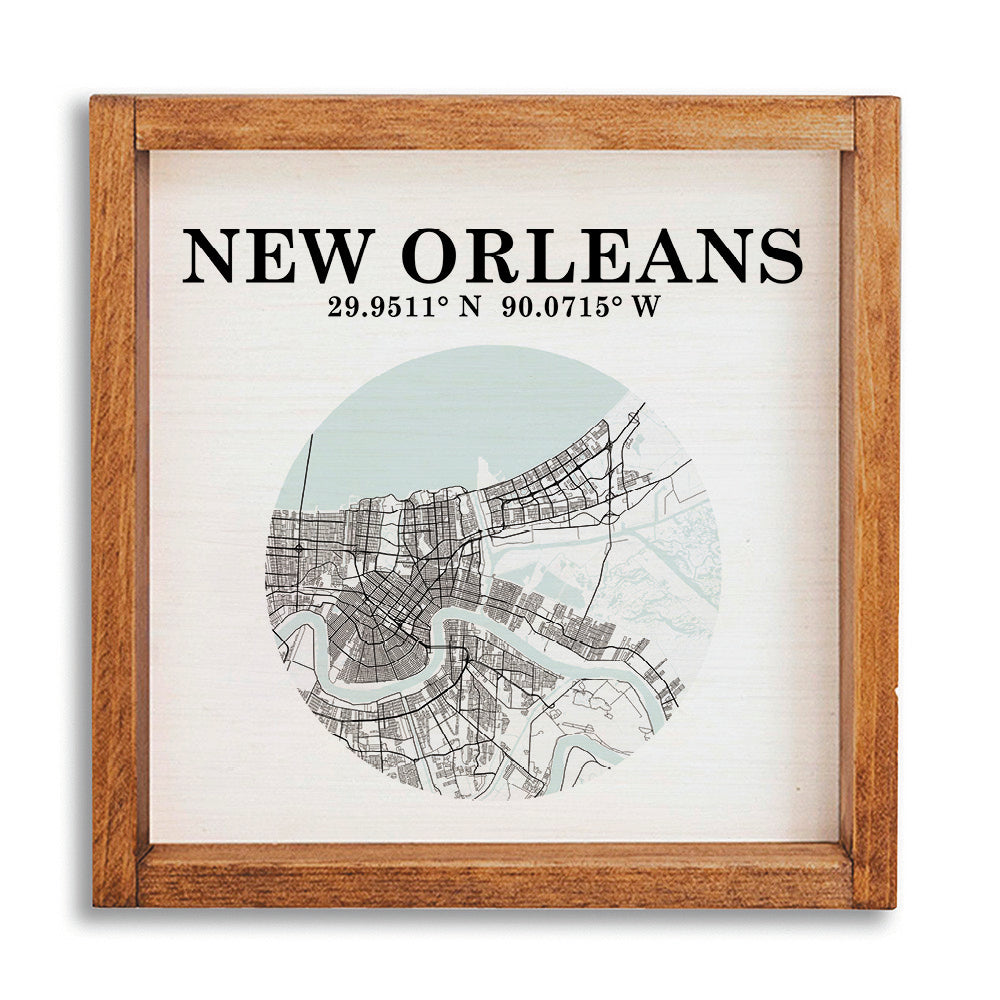 New Orleans Map Art Wall Art