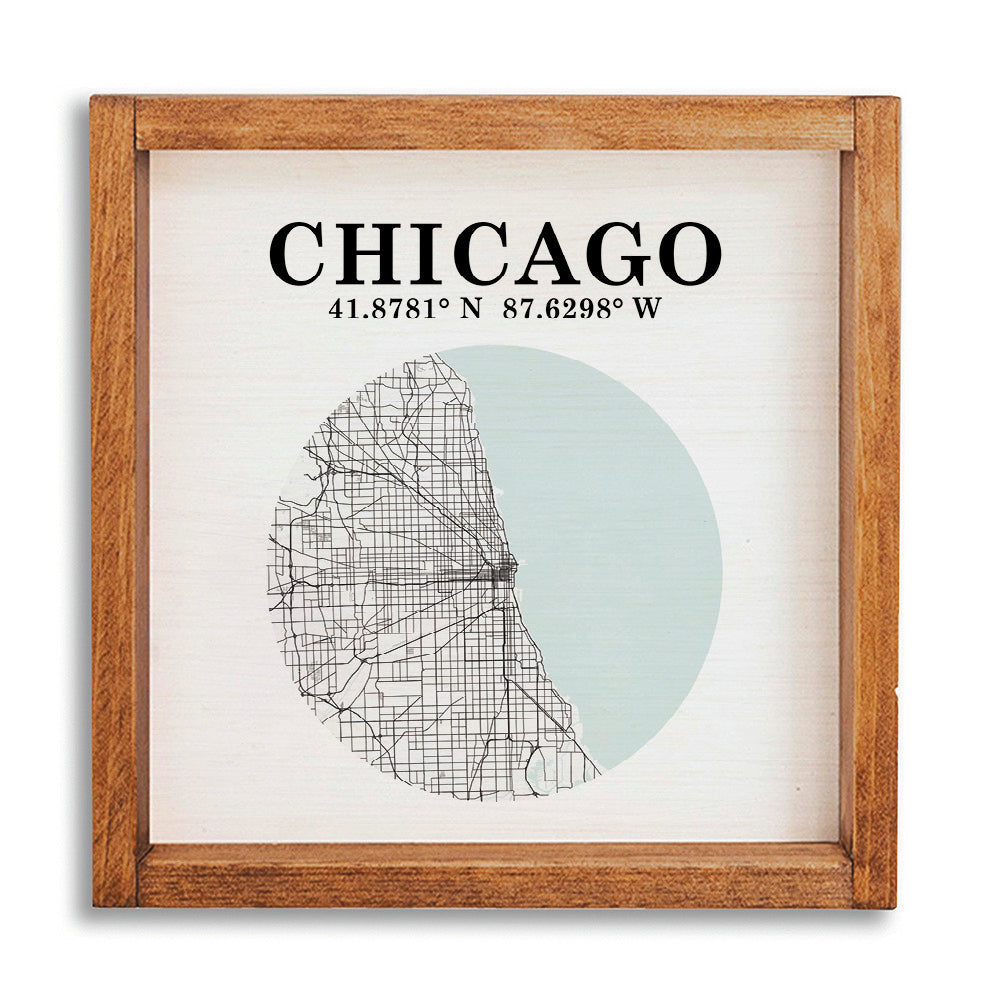 Chicago Map Art Wall Art