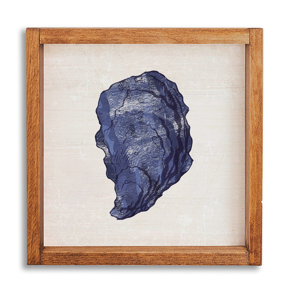 Indigo Oyster 24” x 24” Wall Art