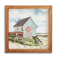 Beach Cottage 24” x 24” Wall Art