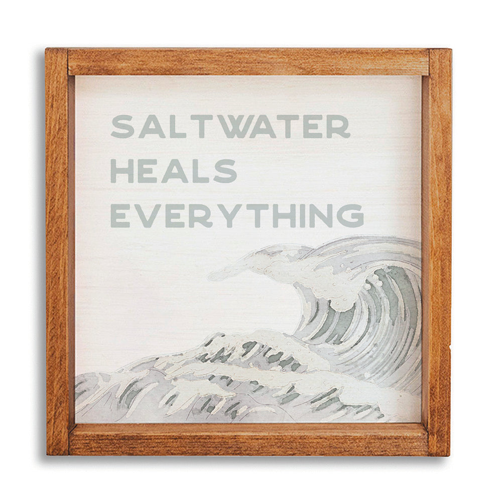 Saltwater Heals Everything 24” x 24” Framed Wall Art