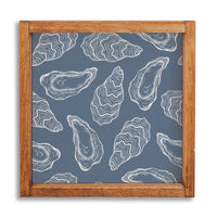 Repeating Oysters 24” x 24” Framed Wall Art