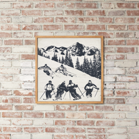 Retro Ski Run Wall Art