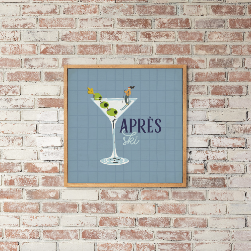 Apres Ski Martini Wall Art