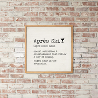 Apres Ski Definition Wall Art