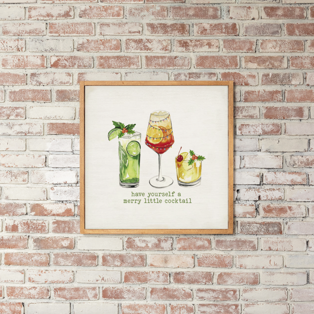 Have Yourself a Merry Little Cocktail Wall Art