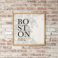 Black and White City Grid Wall Art