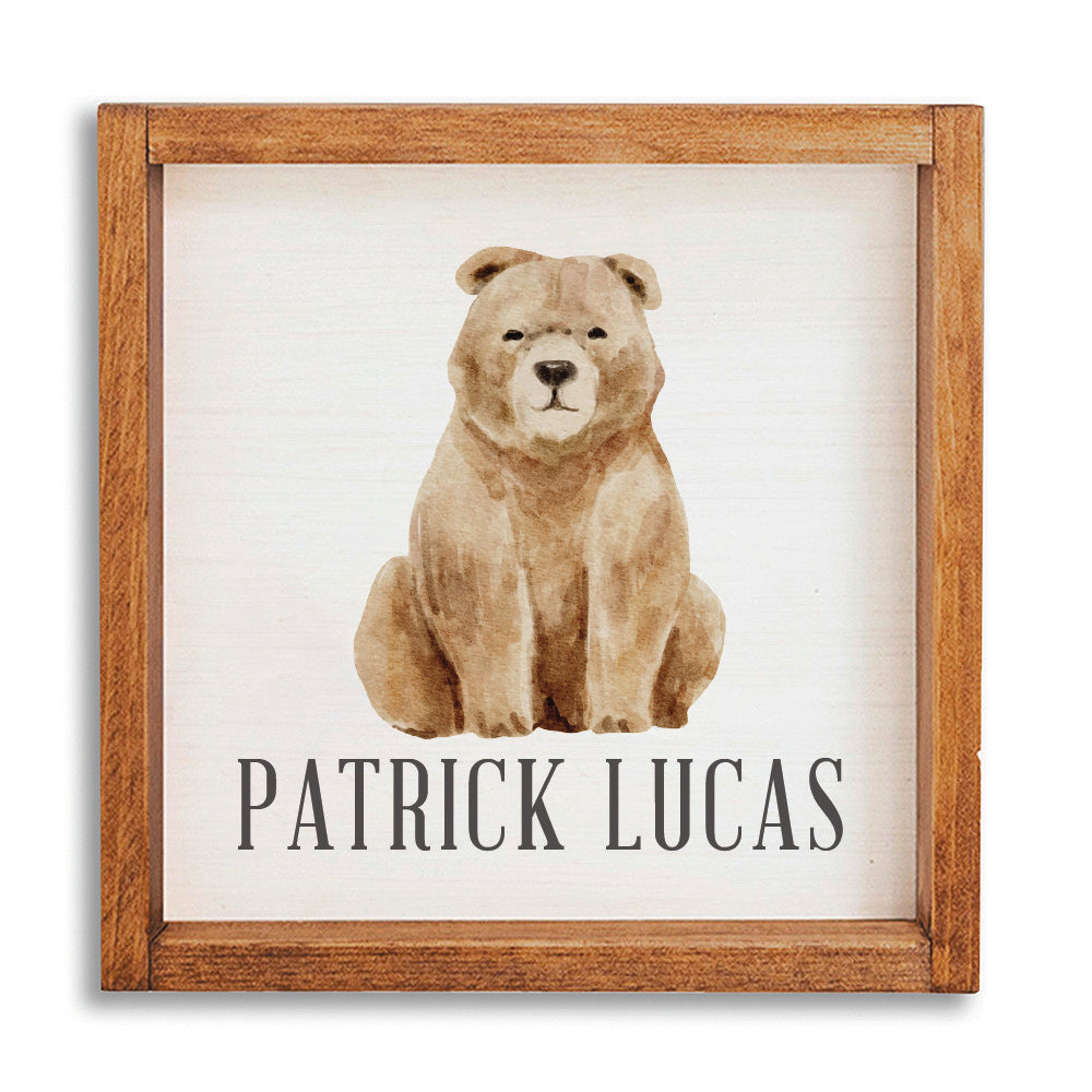 Bear 24” x 24” Personalized Wall Art