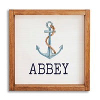 Watercolor Anchor 24” x 24” Personalized Wall Art