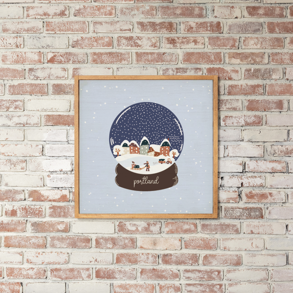 Personalized Retro Ski Run Wall Art