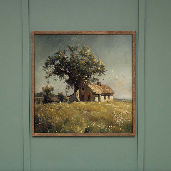 Farmhouse Tree Landscape Wall Art