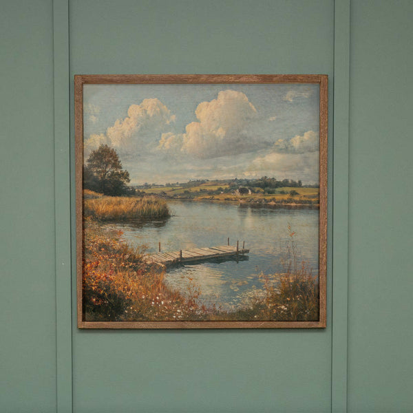 River Dock Landscape Wall Art