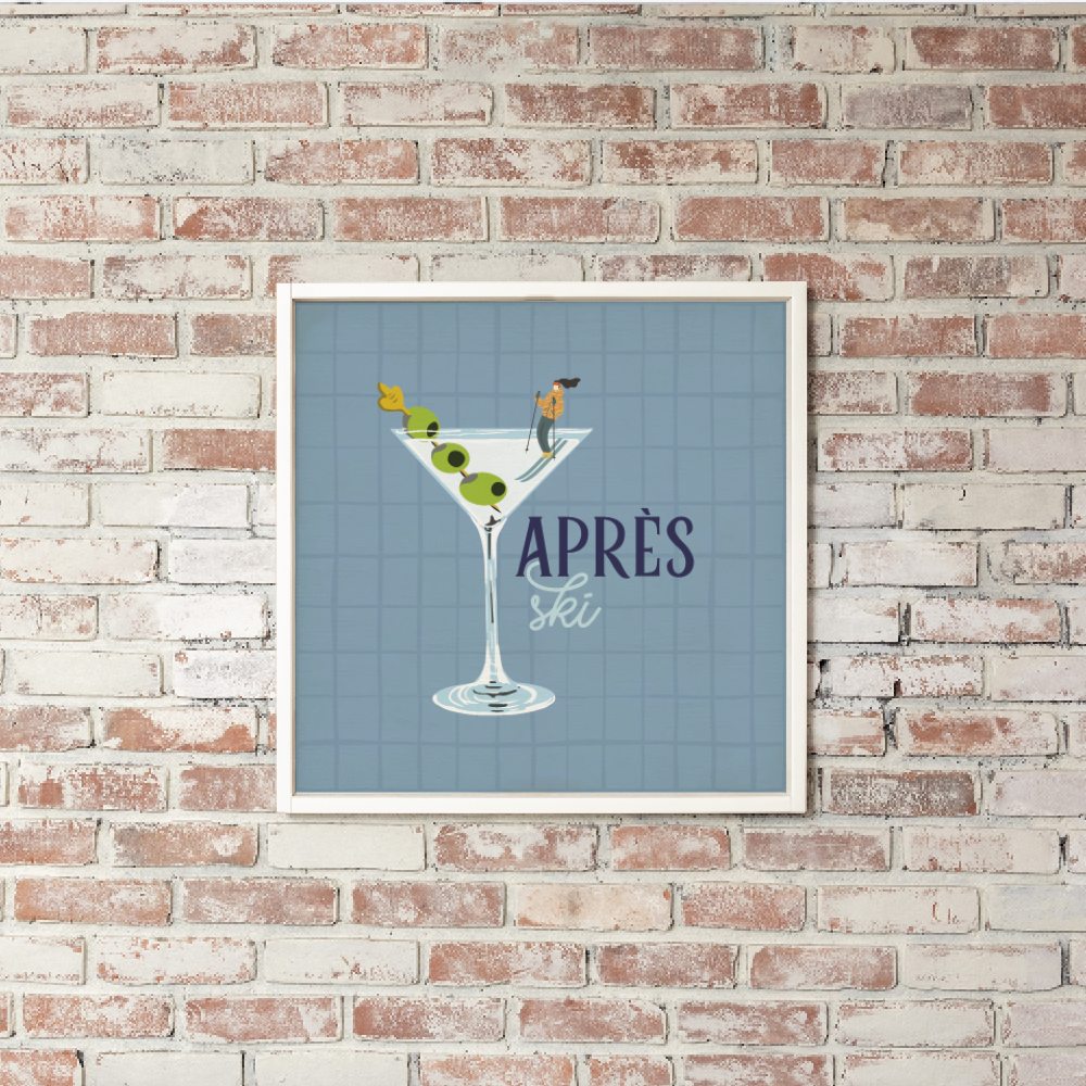 Apres Ski Martini Wall Art