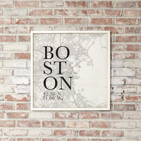 Black and White City Grid Wall Art