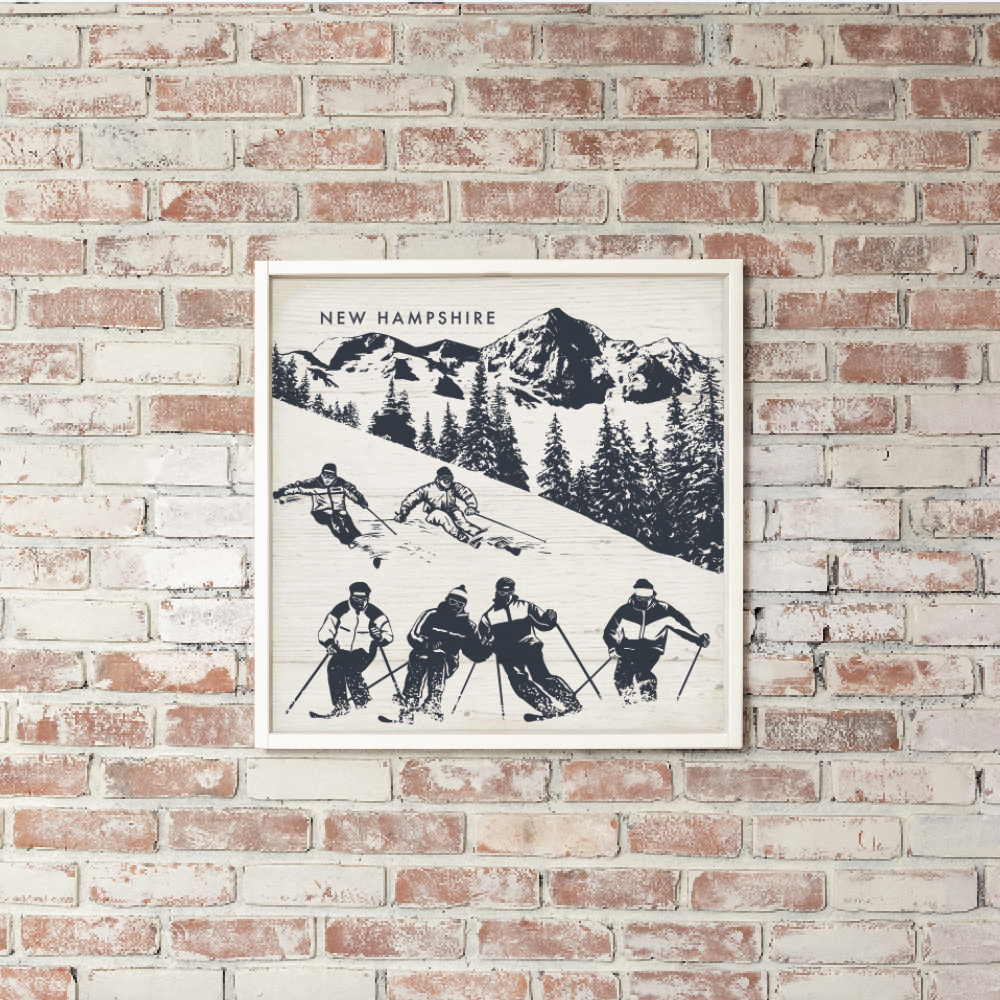 Personalized Retro Ski Run Wall Art