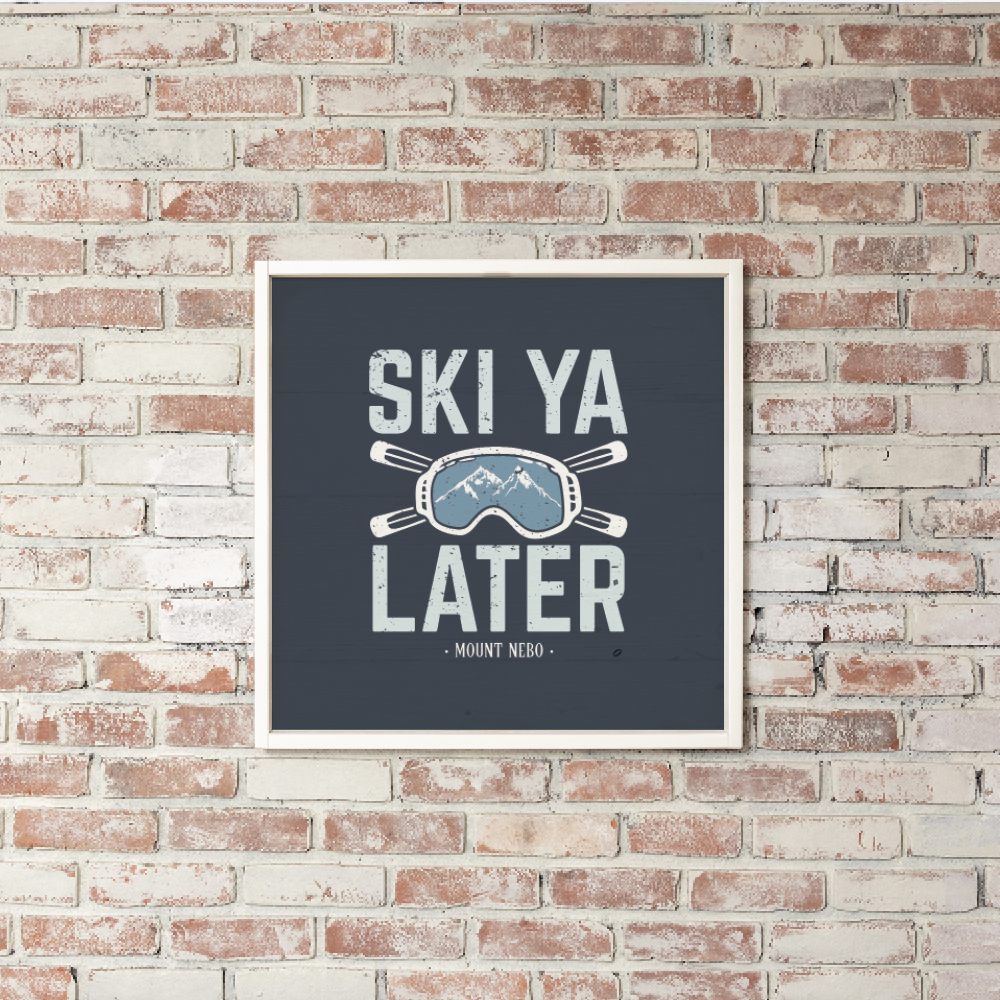 Personalized Ski Ya Later Wall Art