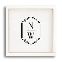 Initials Vertical Personalized Wall Art